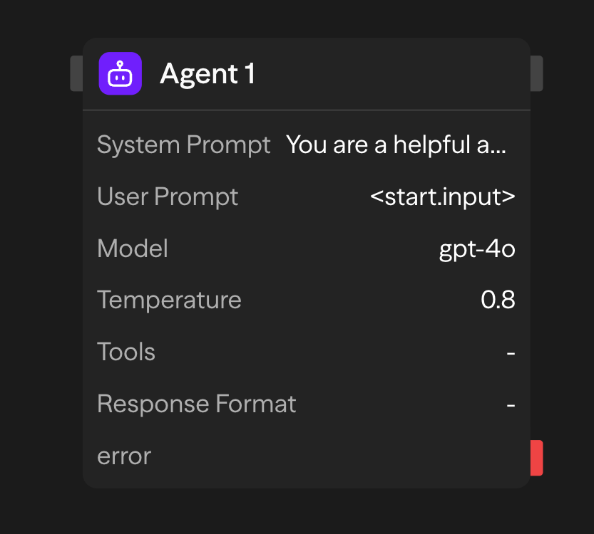 Agent Block Configuration