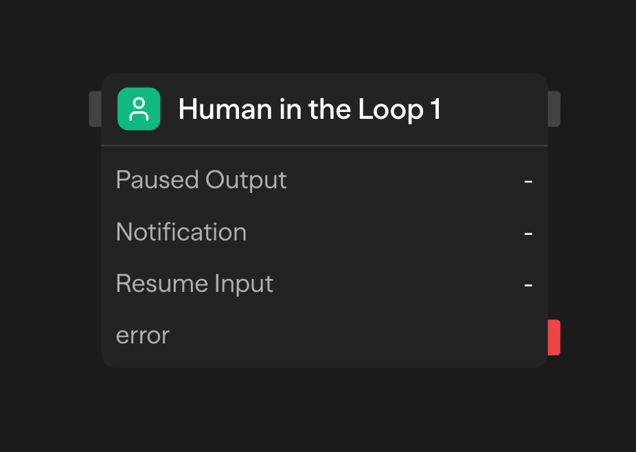 Human in the Loop Block Configuration