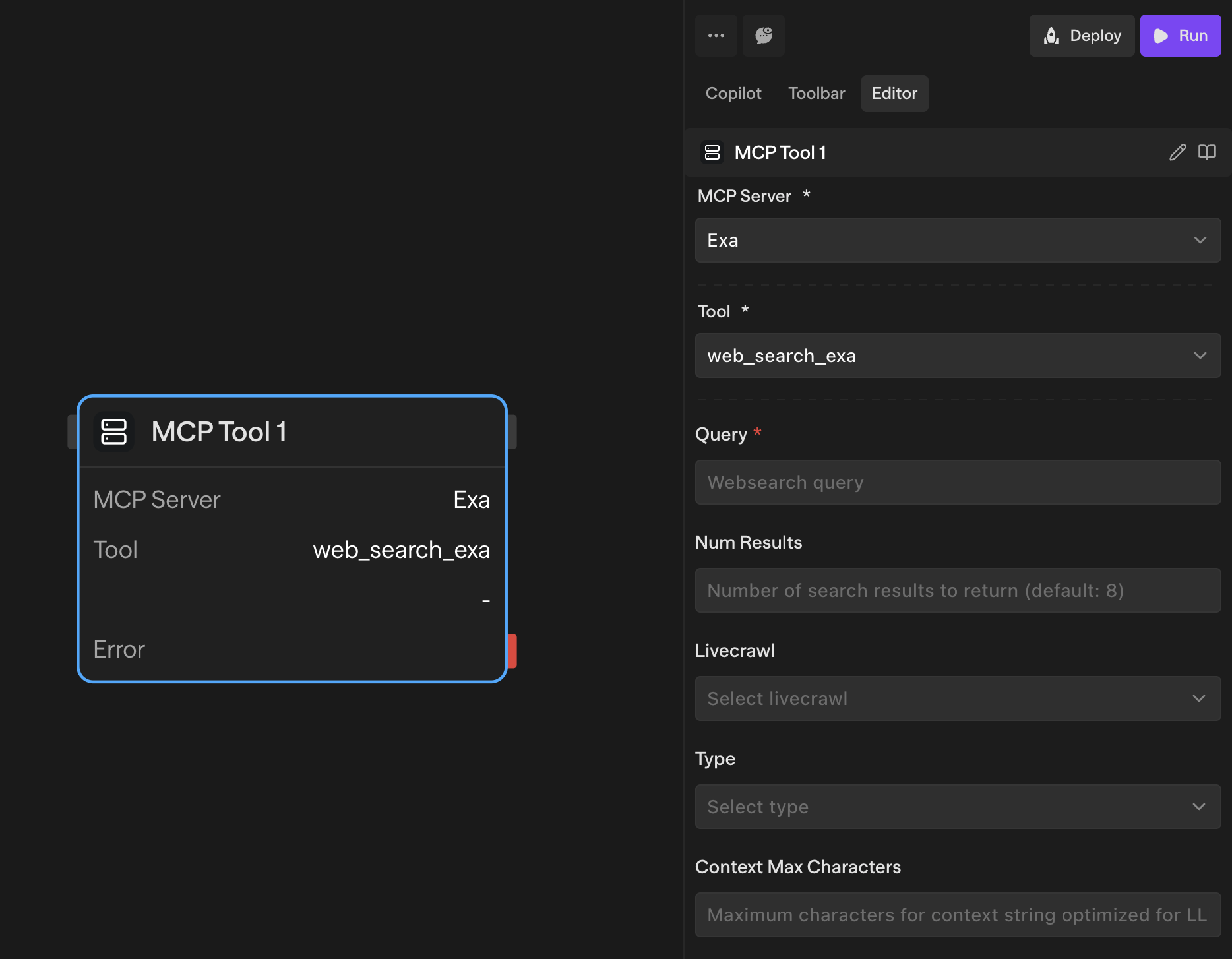 Standalone MCP Tool Block