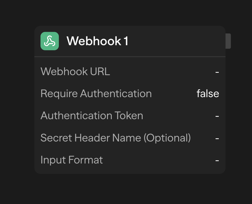 Generic Webhook Configuration